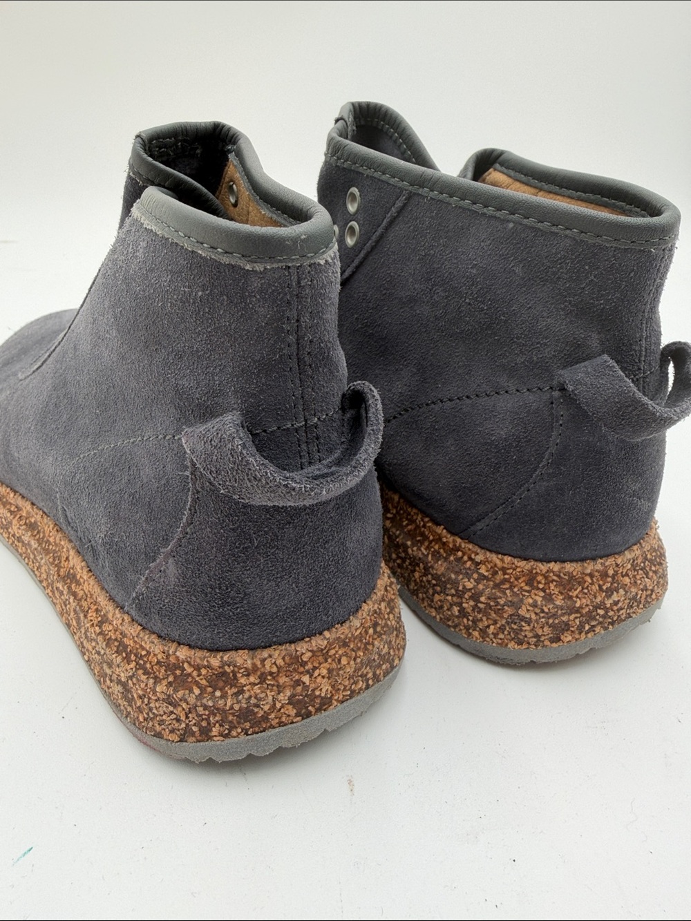 BIRKENSTOCK Atlin sz37 Graphite Suede High-Top Booties with Cork Midsole - Picture 5 of 11